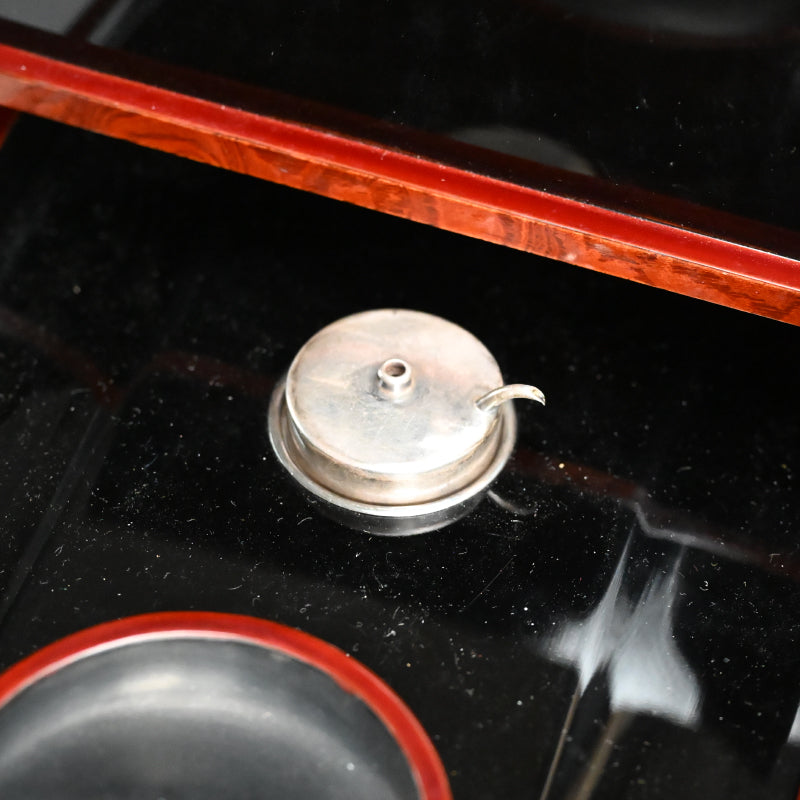 Unusual Lacquered Wood Suzuri-bako Writing Cabinet ー藤井 伊三吉 “日月雲杢硯箱”
