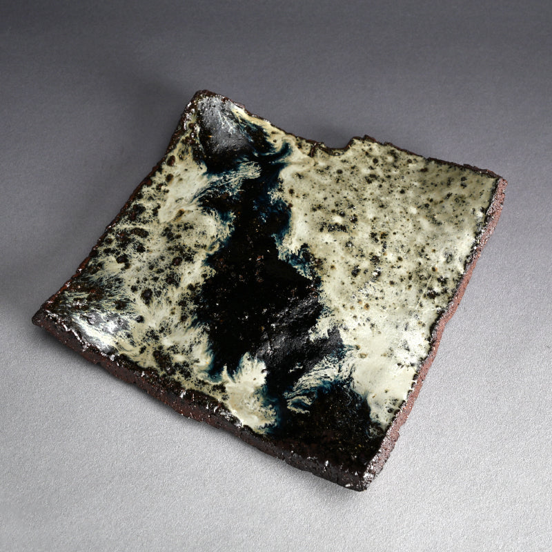 Dynamic Karatsu Slab Platter ー中川 自然坊 “朝鮮唐津 皿”