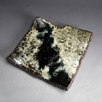 Dynamic Karatsu Slab Platter ー中川 自然坊 “朝鮮唐津 皿”