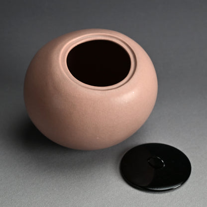 Contemporary Momo-yu Mizusashi ー山口 美智江 "桃釉水指"