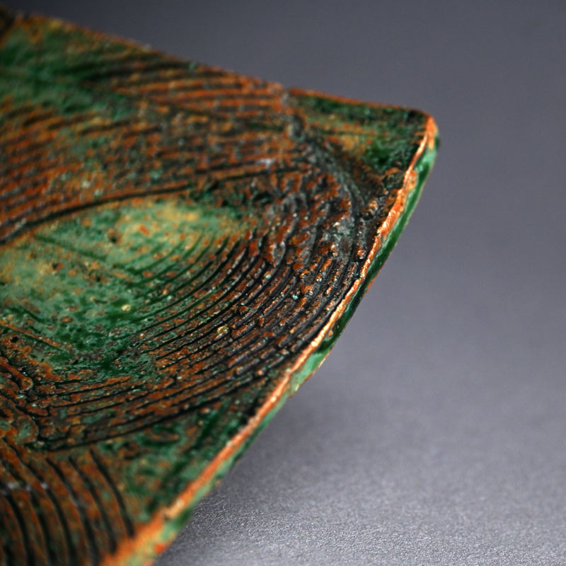 Oribe Comb Brushed Dish ー東 直人 "織部櫛目皿"
