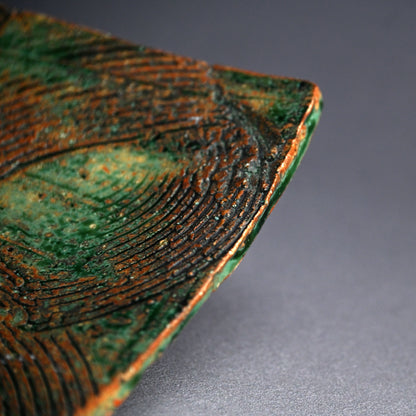 Oribe Comb Brushed Dish ー東 直人 "織部櫛目皿"