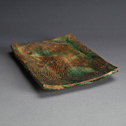 Oribe Comb Brushed Dish ー東 直人 "織部櫛目皿"