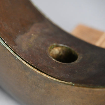 Antique Japanese Bronze Full Moon Hanging Vase