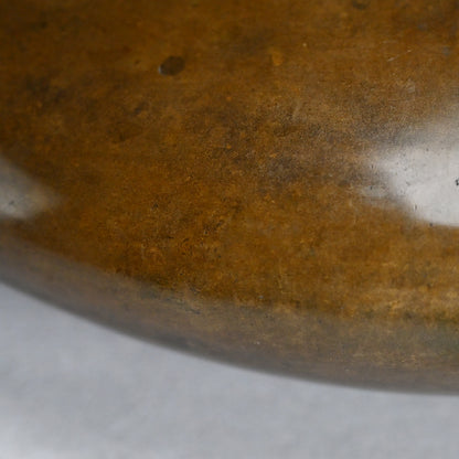 Antique Japanese Bronze Full Moon Hanging Vase