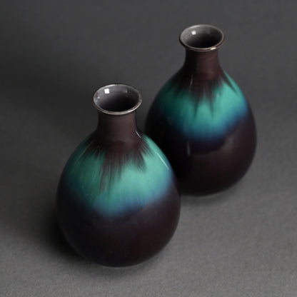 Tokkuri Sake Set ー三代 德田 八十吉 (正彦) “彩釉徳利”