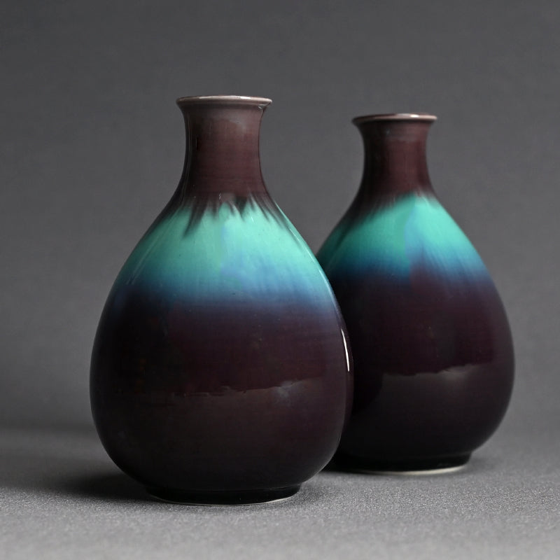 Tokkuri Sake Set ー三代 德田 八十吉 (正彦) “彩釉徳利”