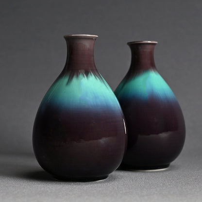 Tokkuri Sake Set ー三代 德田 八十吉 (正彦) “彩釉徳利”