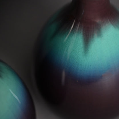 Tokkuri Sake Set ー三代 德田 八十吉 (正彦) “彩釉徳利”