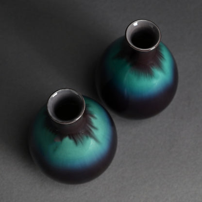Tokkuri Sake Set ー三代 德田 八十吉 (正彦) “彩釉徳利”