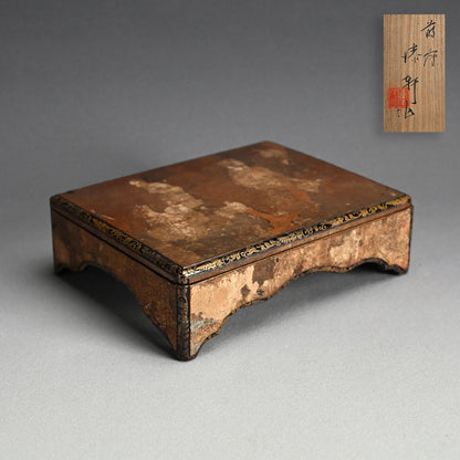 Antique Japanese Lacquer Box Scholar Art Momoyama