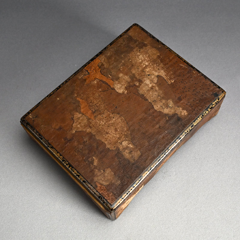 Antique Japanese Lacquer Box Scholar Art Momoyama