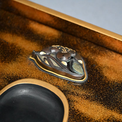 Antique Japanese Lacquer Box Scholar Art Momoyama