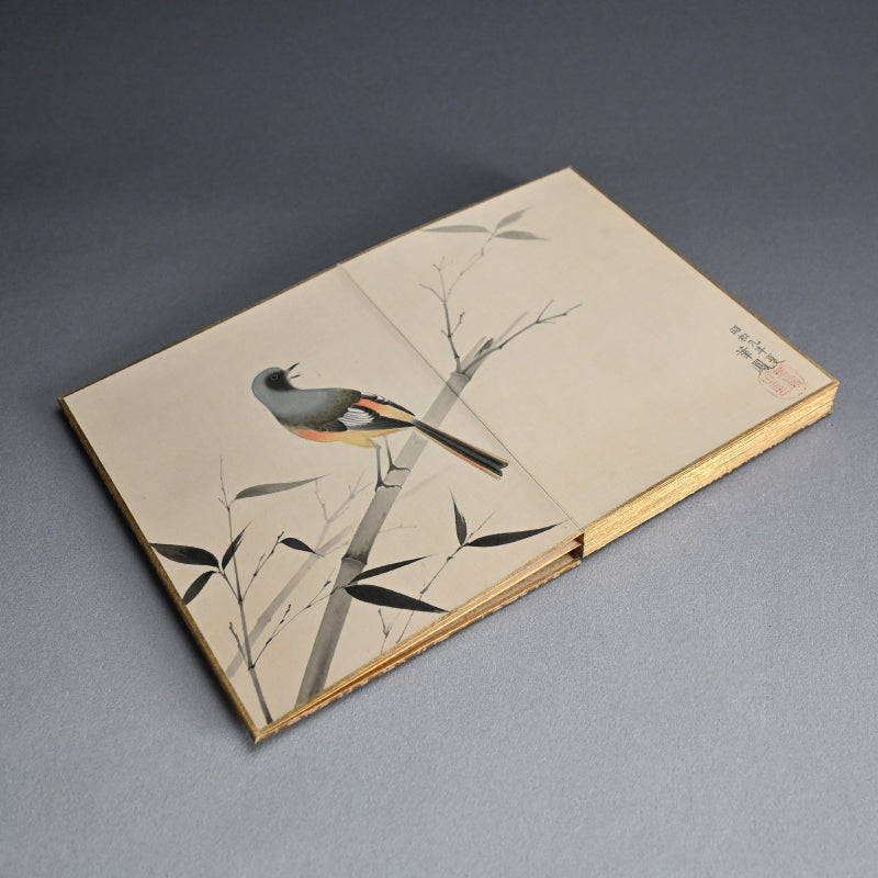 Antique Japanese Nihonga Gacho Painting Album, 1934