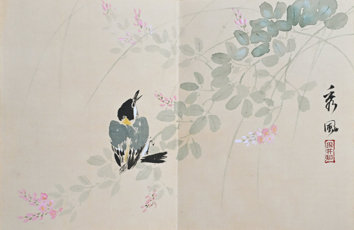 Antique Japanese Nihonga Gacho Painting Album, 1934