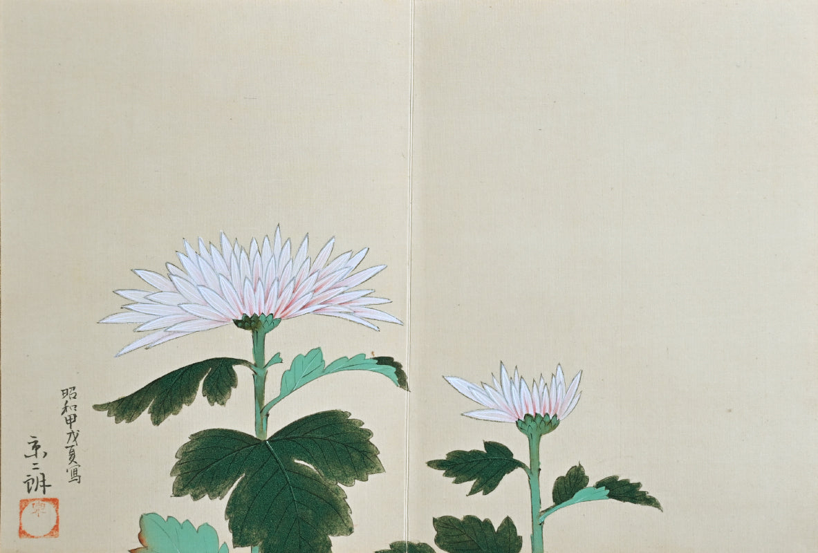 Antique Japanese Nihonga Gacho Painting Album, 1934