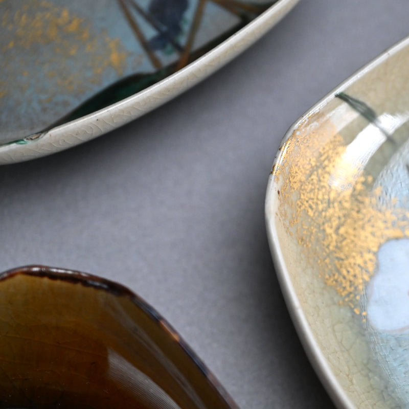 10 pc. Set of Floral Plates by Wazen ー十二代 永楽 善五郎 “向付 十個“