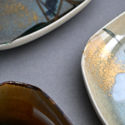 10 pc. Set of Floral Plates by Wazen ー十二代 永楽 善五郎 “向付 十個“