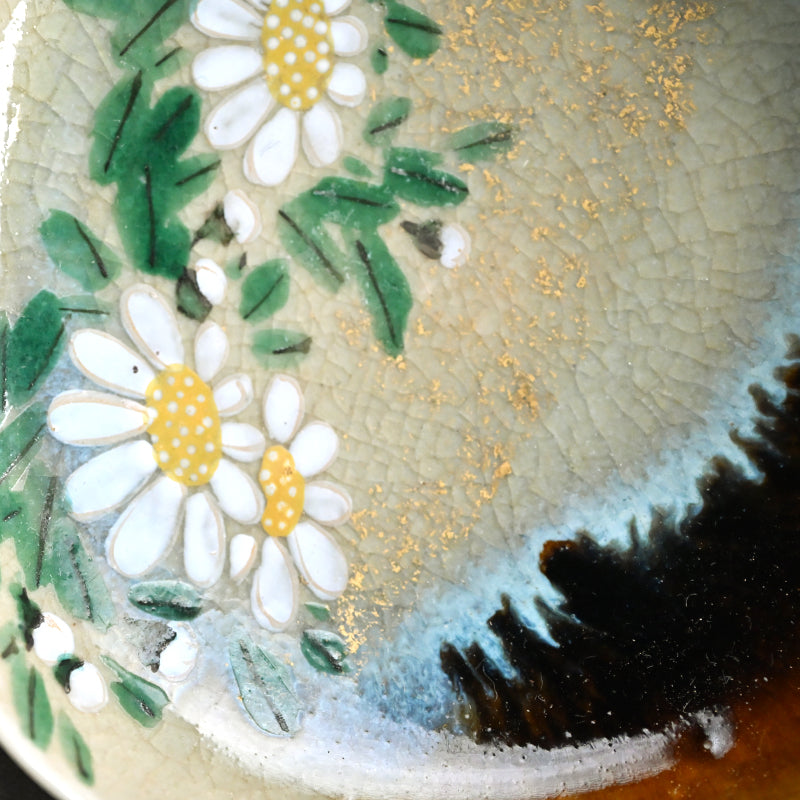 10 pc. Set of Floral Plates by Wazen ー十二代 永楽 善五郎 “向付 十個“