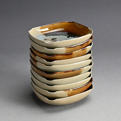 10 pc. Set of Floral Plates by Wazen ー十二代 永楽 善五郎 “向付 十個“
