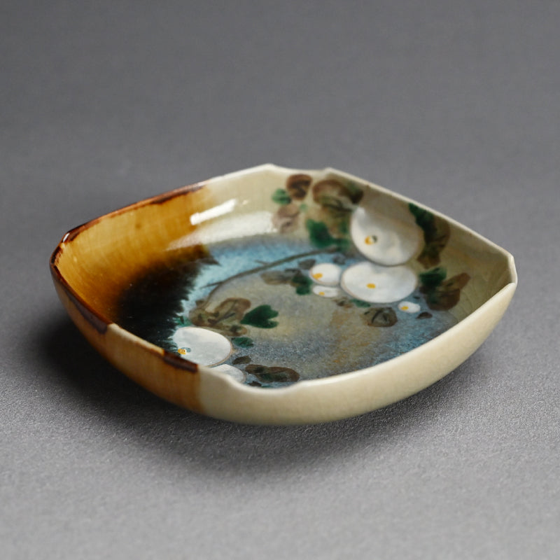 10 pc. Set of Floral Plates by Wazen ー十二代 永楽 善五郎 “向付 十個“
