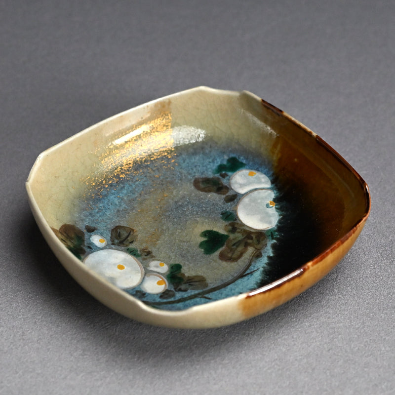 10 pc. Set of Floral Plates by Wazen ー十二代 永楽 善五郎 “向付 十個“