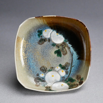 10 pc. Set of Floral Plates by Wazen ー十二代 永楽 善五郎 “向付 十個“