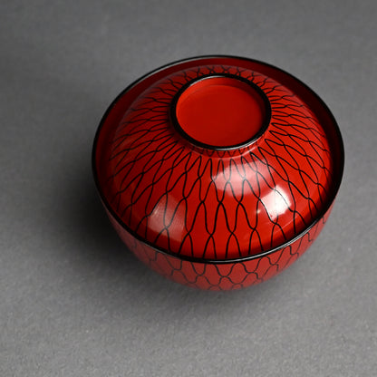 10 Edo period Ami-Me Lacquered Bowls
