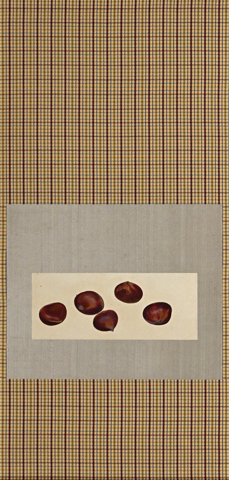 Mounted Hanging Scroll, Chestnut ー野村 耕 “栗”