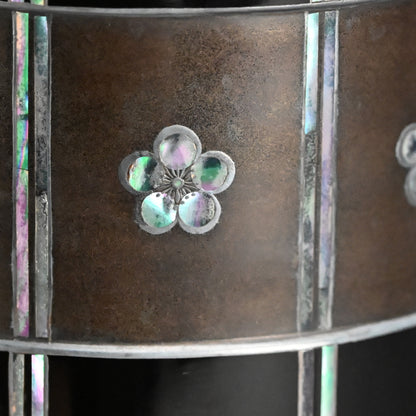 アンティーク漆器花瓶 梅の花