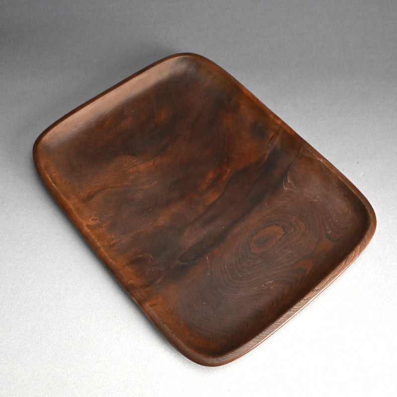 Superb Antique Japanese Carved Wood Tray