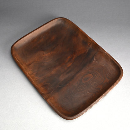 Superb Antique Japanese Carved Wood Tray