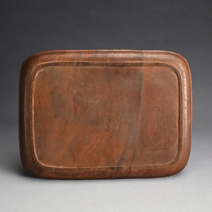 Superb Antique Japanese Carved Wood Tray