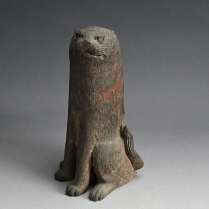 Rare! Edo period Ceramic Ornament, Kawauso, Japanese Otter