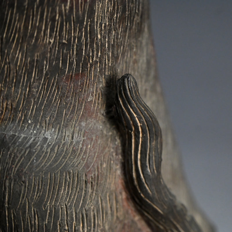 Rare! Edo period Ceramic Ornament, Kawauso, Japanese Otter