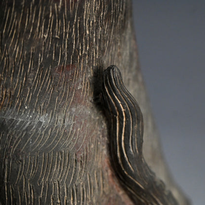 Rare! Edo period Ceramic Ornament, Kawauso, Japanese Otter