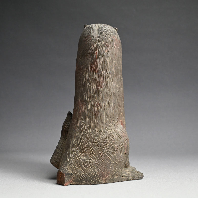 Rare! Edo period Ceramic Ornament, Kawauso, Japanese Otter