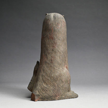 Rare! Edo period Ceramic Ornament, Kawauso, Japanese Otter