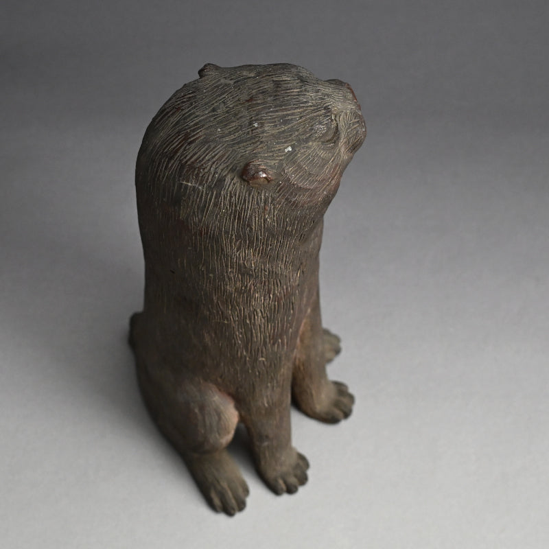Rare! Edo period Ceramic Ornament, Kawauso, Japanese Otter