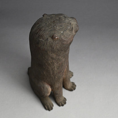 Rare! Edo period Ceramic Ornament, Kawauso, Japanese Otter