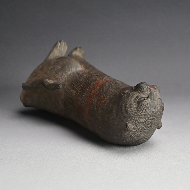 Rare! Edo period Ceramic Ornament, Kawauso, Japanese Otter