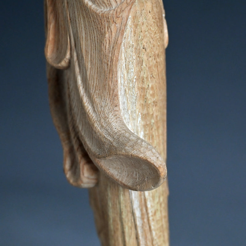 Taisho period Wooden Sculpture, Bijin ー津田 鳳雲
