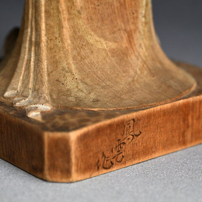 Taisho period Wooden Sculpture, Bijin ー津田 鳳雲