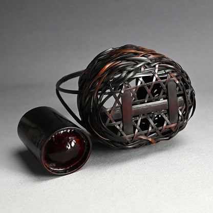 Phoenix Tail Bamboo Art Basket ー塩月 寿籃 “鳳尾竹 花篭”