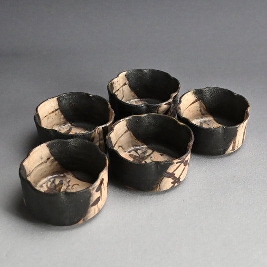 Set 5 Antique E-Seto Mukozuke Dishes