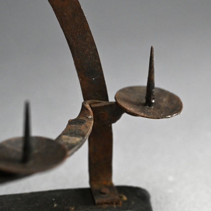 Antique Japanese Hand Forged Iron Votive Candle stand