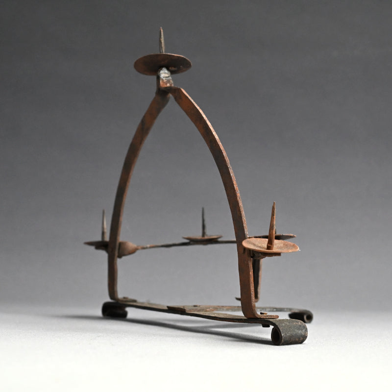 Antique Japanese Hand Forged Iron Votive Candle stand