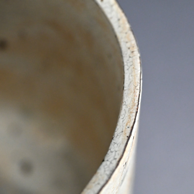 Pivotal Kohiki Vase, exhibited ー加藤 亮太郎 “粉引花入”