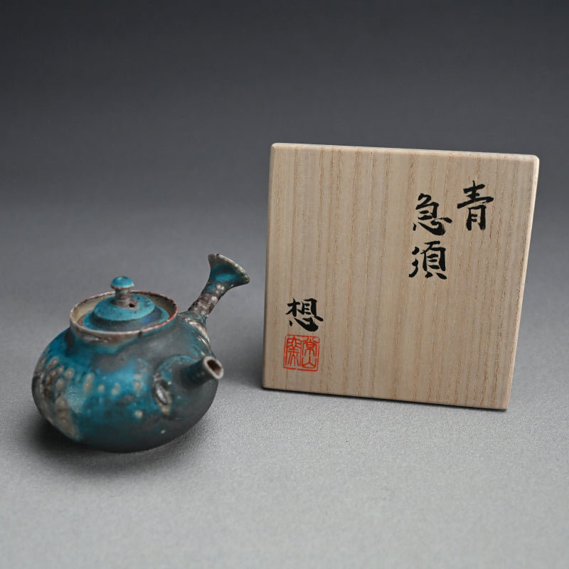Contemporary Blue Tea pot ー山田 想 “青 急須”