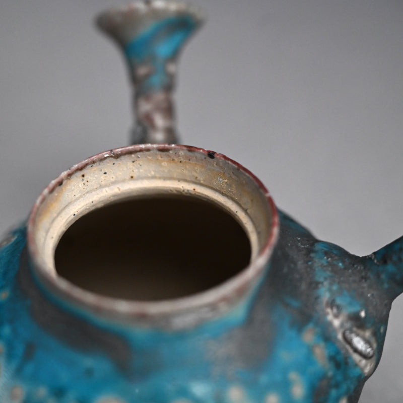 Contemporary Blue Tea pot ー山田 想 “青 急須”